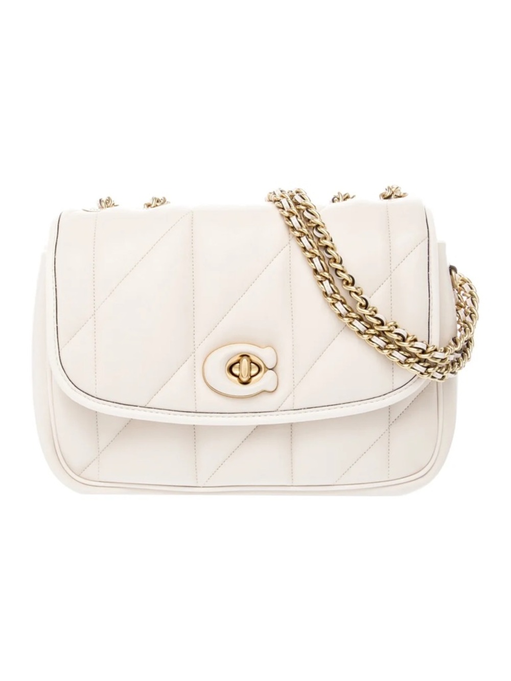 Coach Madison Quilted Pillow Shoulder Bag in Nappa Leather Chalk